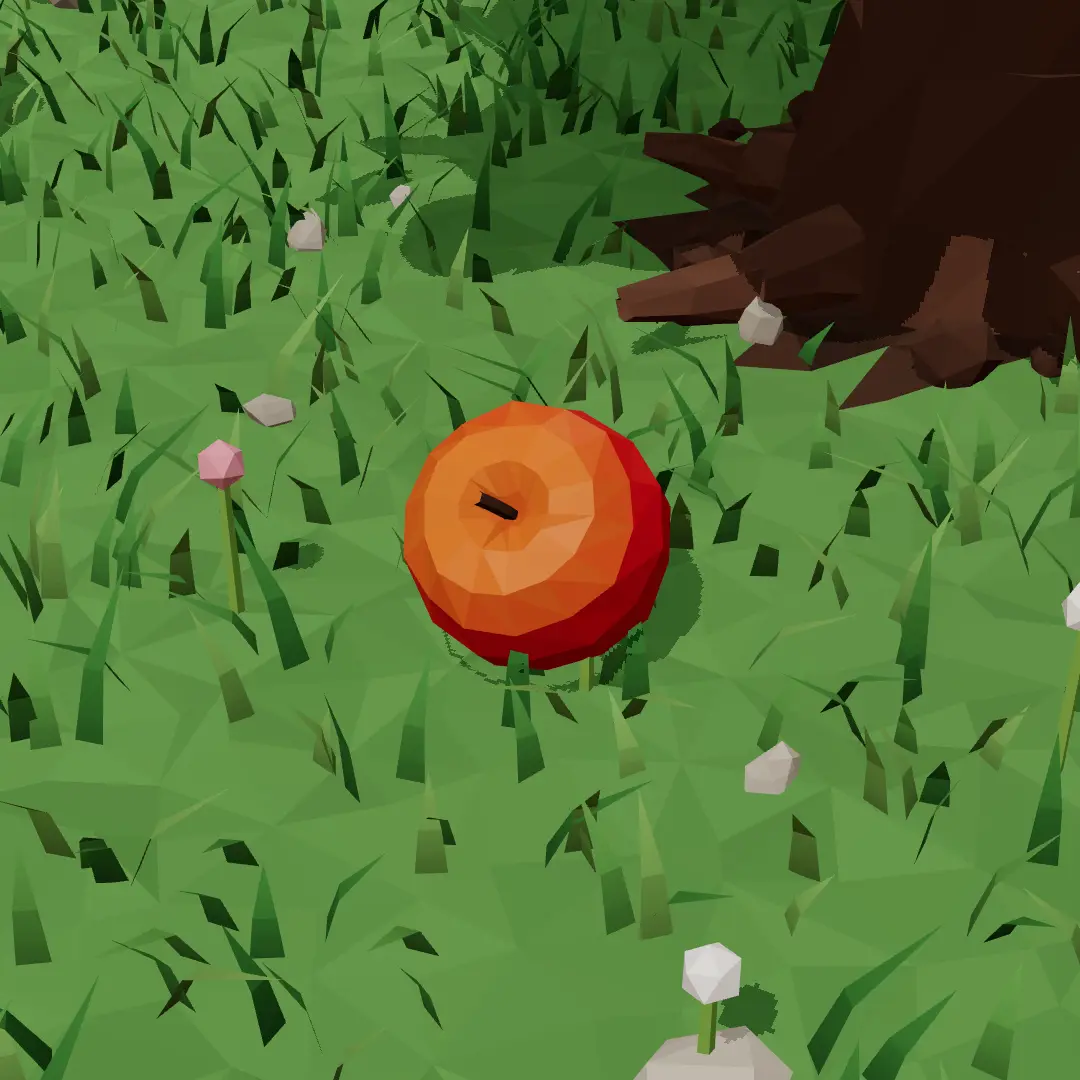 Ein reifer Apfel im Gras – das fertige Projekt
